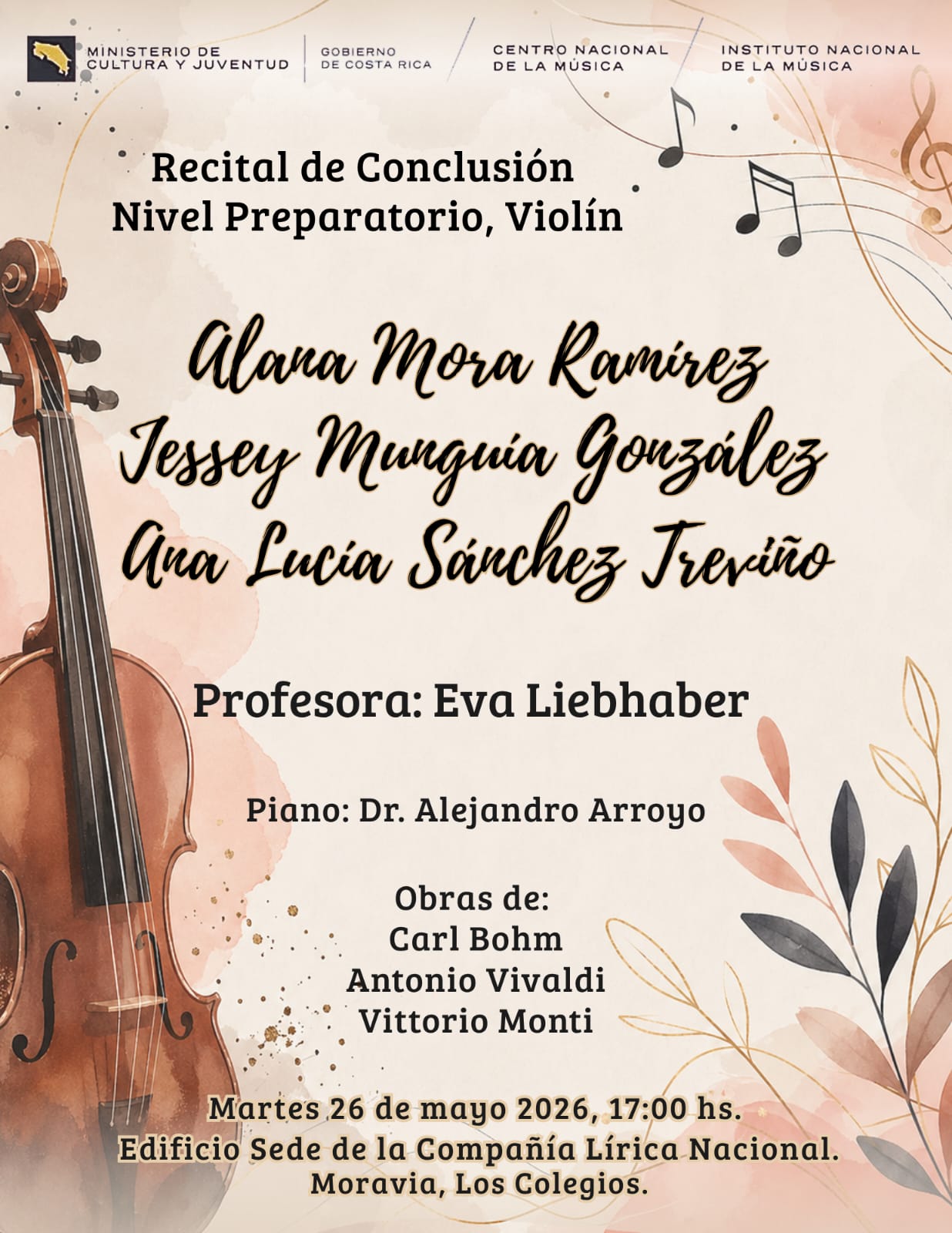 Recital de Conclusión Nivel Preparatorio Violín (2026)